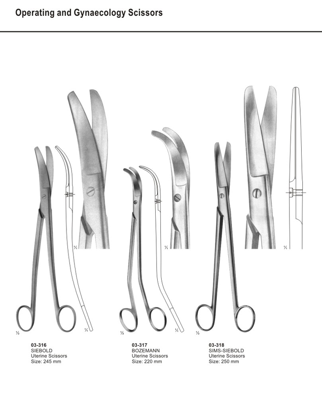 Sims-siebold, uterine scissors - Alphadent International