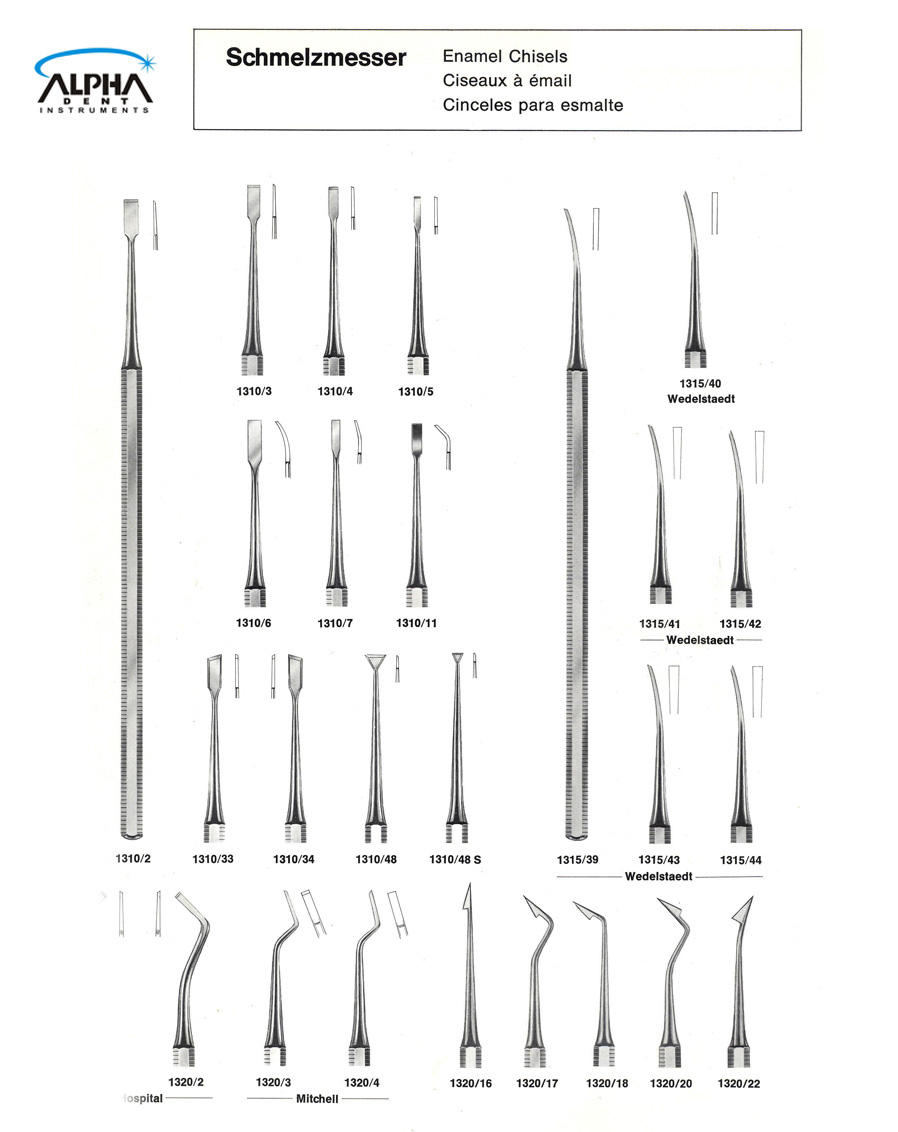 Wedelstaedt, enamel chisels Alphadent International