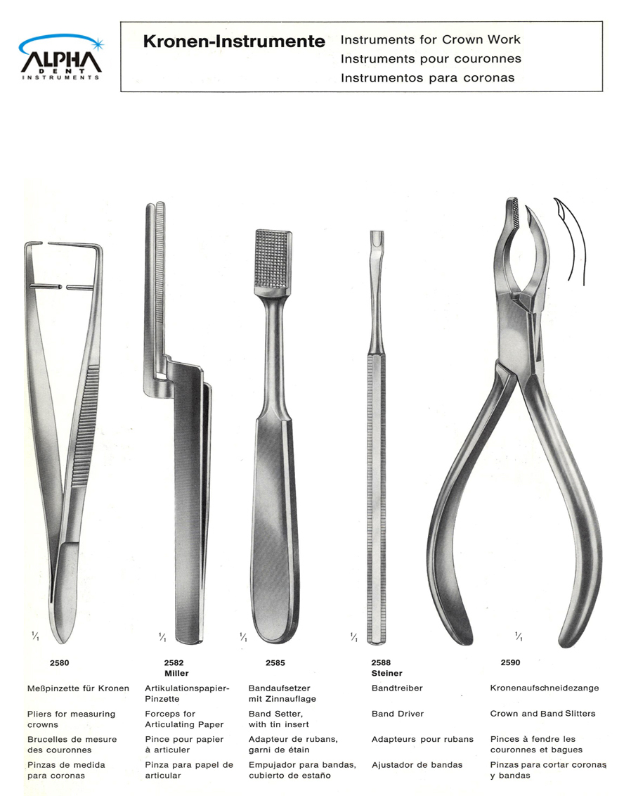 Instruments For Crown Work Alphadent International