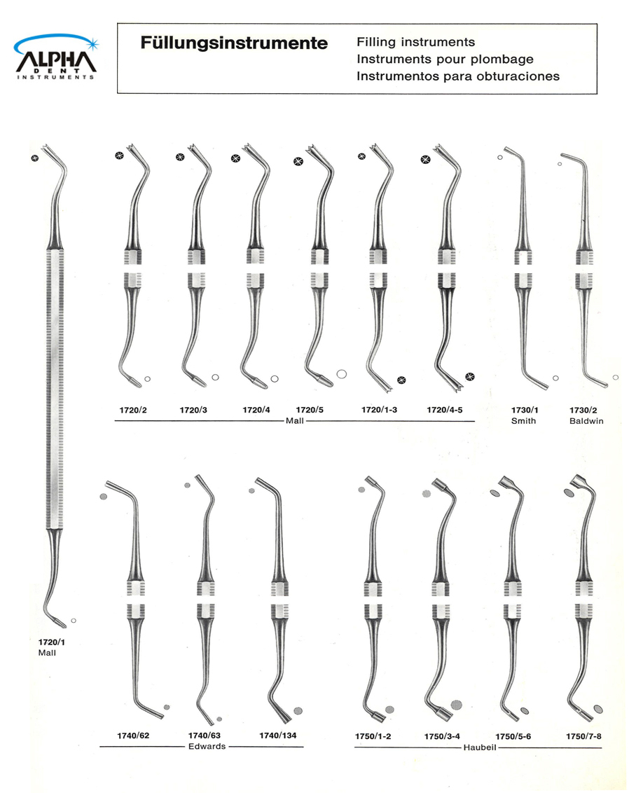 Mall, filling instruments - Alphadent International