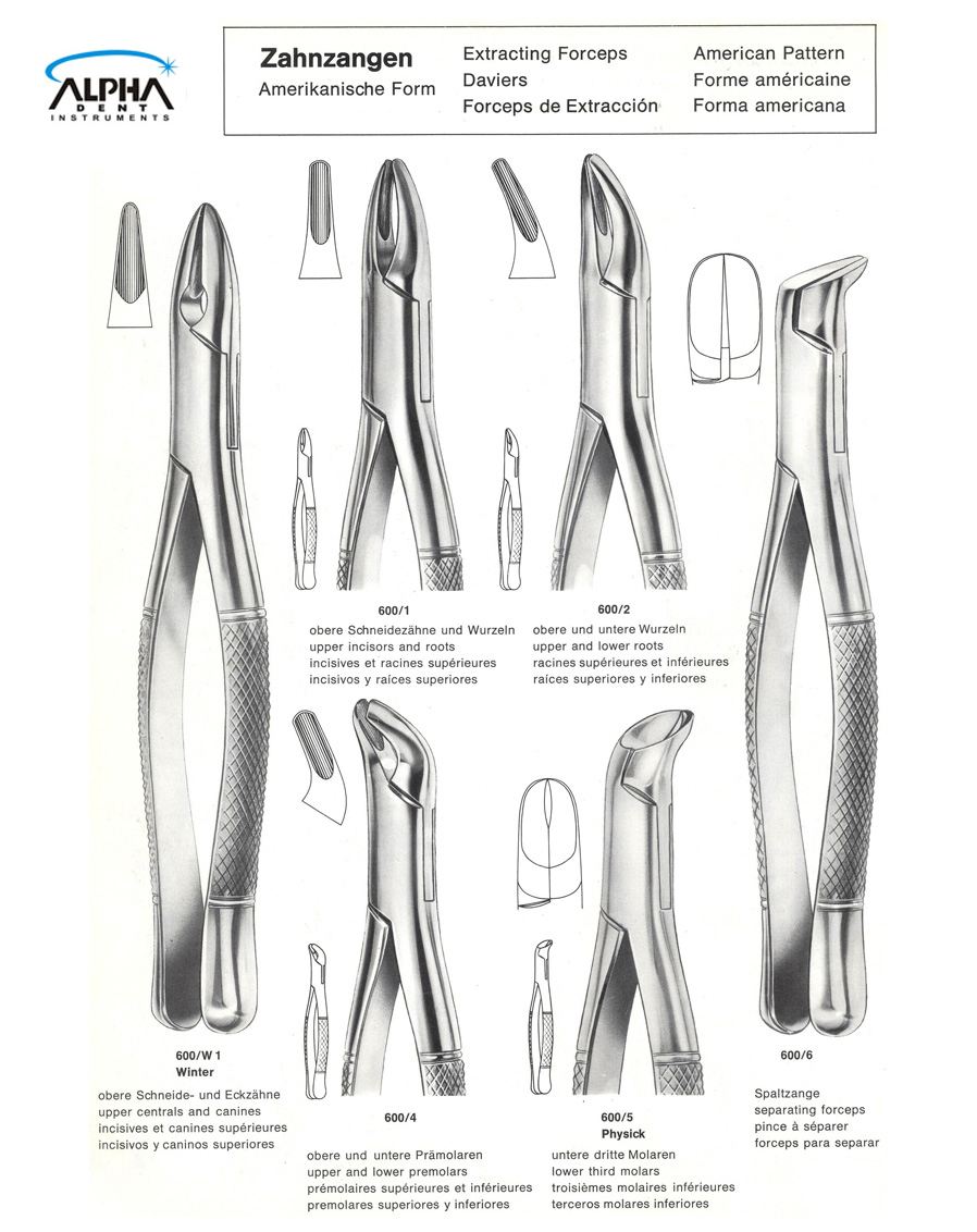Forceps, tooth extracting american pattern Alphadent International