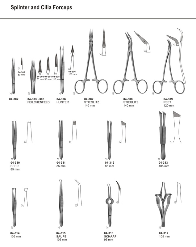 Peet, splinter forceps - Alphadent International